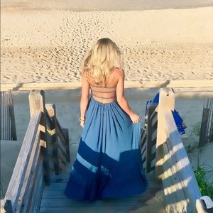 Boho Backless Maxi Dress